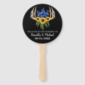 国素朴〔雄ジカの〕枝角式結婚プログラム ハンドファン (正面)