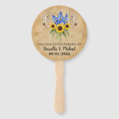 国素朴〔雄ジカの〕枝角式結婚プログラム ハンドファン (正面)