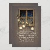 国素朴 | Mason Jar Lights秋の結婚式 招待状 (正面/裏面)