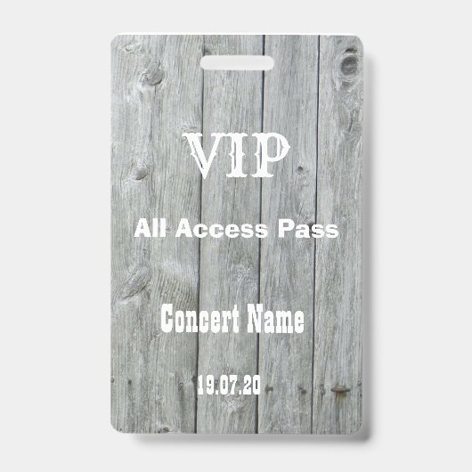 国素朴VIP All Access Pass Consertのバッジ バッジ (表面)