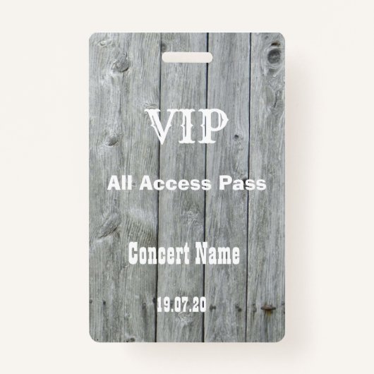 国素朴VIP All Access Pass Consertのバッジ バッジ (正面)