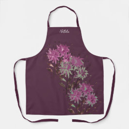 国紫モダンフローラモノグラムの エプロン