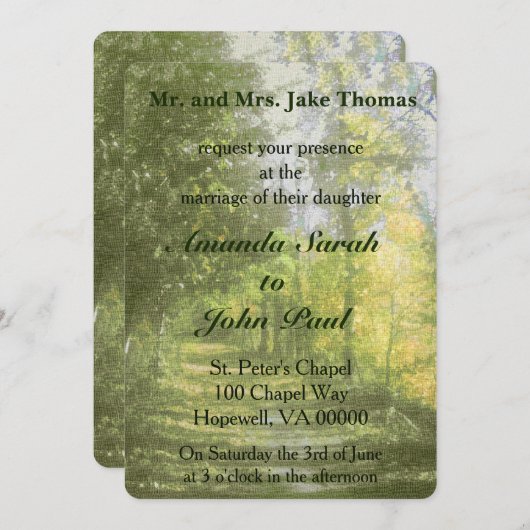 国結婚側 招待状 (正面/裏面)