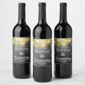 国結婚式のウェザー素朴ボード記念日 ワインラベル (ボトル)