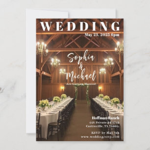 国結婚式の雑誌表紙 招待状