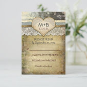 国結婚式のRSVPカード 出欠カード (スタンド正面)