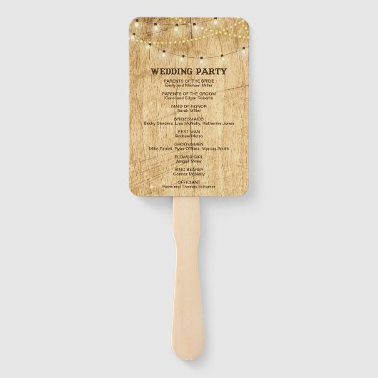 国結婚式プログラムファン ハンドファン (裏面)