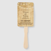 国結婚式プログラムファン ハンドファン (正面)