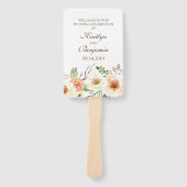 国結婚式プログラム – 素朴結婚式 プログラム ハンドファン (正面)