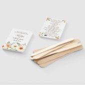 国結婚式プログラム – 素朴結婚式 プログラム ハンドファン (組立なし)