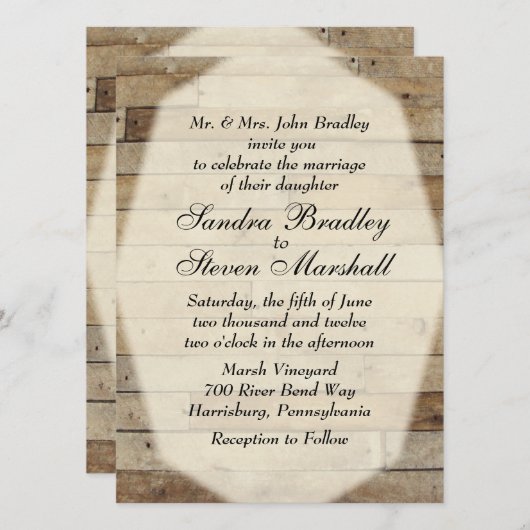 国結婚式招待状 招待状 (正面/裏面)