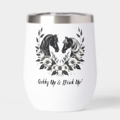 国結婚式 – ウマと花 (背面)