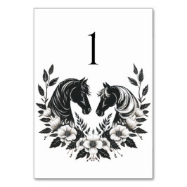 国結婚式 – ウマと花 テーブルナンバー