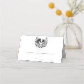 国結婚式 – ウマと花 プレイスカード (裏面)