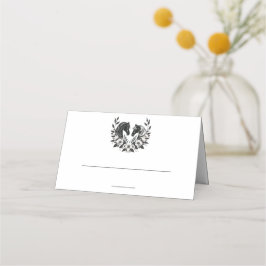 国結婚式 – ウマと花 プレイスカード