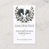 国結婚式 – ウマと花 名刺 (正面)