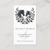 国結婚式 – ウマと花 名刺 (裏面)