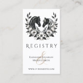 国結婚式 – ウマと花 名刺 (正面)