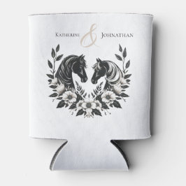 国結婚式 – ウマと花 缶クーラー