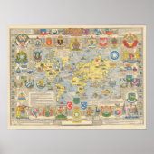 国統一されたの世界地図 ポスター (正面)