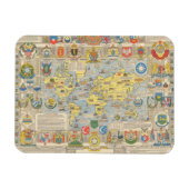 国統一されたの世界地図 マグネット (横)