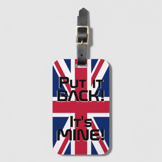 国統一された国旗おもしろい国 ラゲッジタグ (正面縦)