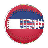 国統一された国旗と軍服の愛国心 野球ボール (正面左)