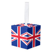 国統一された旗 キューブオーナメント (正面アングル)