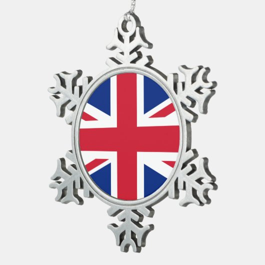 国統一された旗 スノーフレークピューターオーナメント (右)