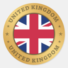 国統一された旗 ラウンドシール