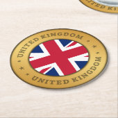 国統一された旗 ラウンドペーパーコースター (アングル)