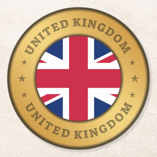 国統一された旗 ラウンドペーパーコースター (正面)