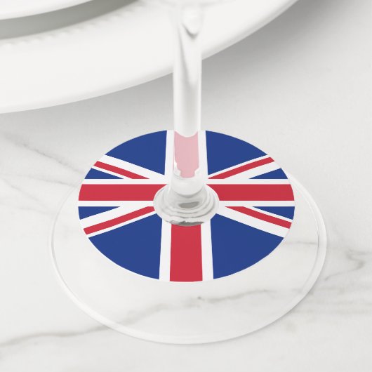 国統一された旗 ワイングラスタグ (クローズアップ)