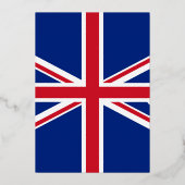 国統一された旗 箔招待状 (裏面)