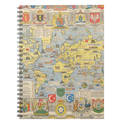 国統一された立世界地図 ノートブック (正面)