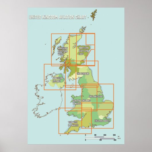 国統一された航空図 ポスター (正面)