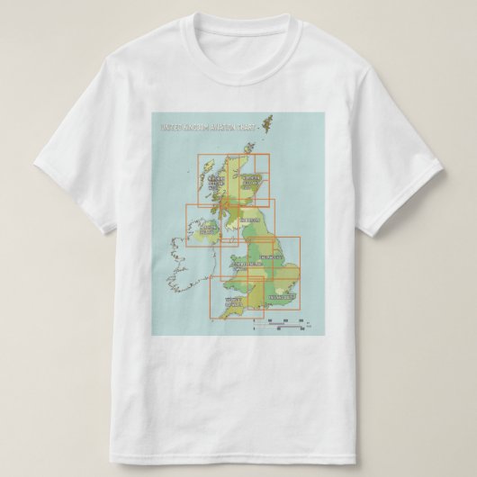 国統一された航空図 Tシャツ (デザイン正面)