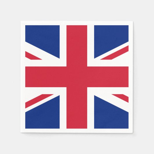 国統一された連合ジャック国旗 スタンダードカクテルナプキン (正面)