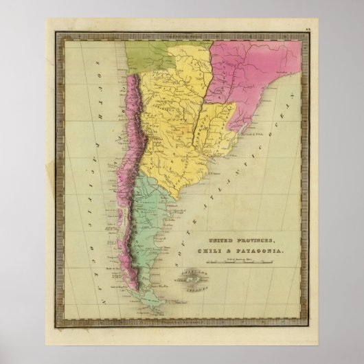 国統一された、チリ、パタゴニア ポスター (正面)