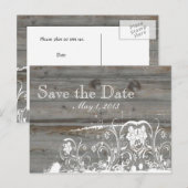 国色あせた木材の日付を保存 案内ポストカード (正面/裏面)