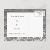 国色あせた木材の日付を保存 案内ポストカード (裏面)