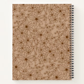 国花ブラウン緑の学校の件名 ノートブック (裏面)