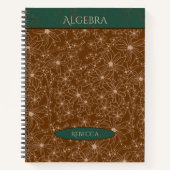 国花ブラウン緑の学校の件名 ノートブック (正面)