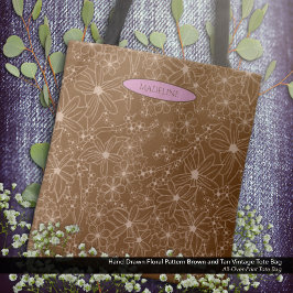 国花手描きパタ素朴ーン トートバッグ