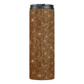 国花手描き模様茶素朴色 タンブラー (裏面)