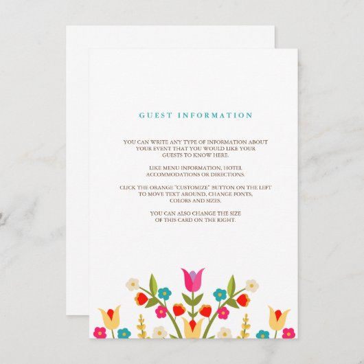 国花結婚挿入カード エンクロージャーカード (正面/裏面)