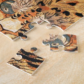 国芳による19世紀の虎の絵画 ジグソーパズル (側面)