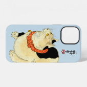 国芳の猫 (背景色変更可能) iPhoneケース (裏面横)