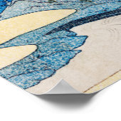 国芳富士の雪渓（1798年～1861年） ポスター (角)