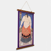 国芳 画 ちゃんこ力士 吊り下げ型タペストリー (傾斜あり)